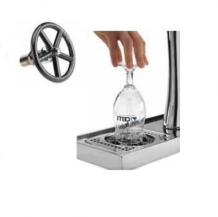 DripTray Plinth With Glass Rinser & In/out Drain 400x180x40mm