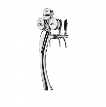 Tower Lotus 3-Way Flooded Brass/Chrome 3-LED 5/8″